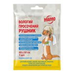 Вологий просочений рушник МАМО 40×50 см — упаковка з мийною формулою і D-пантенолом
