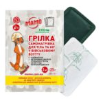 Грілка самонагрівна для рук, ніг та тіла МАМО, 2 шт × 35 г: упаковка та грілки з клейким боком