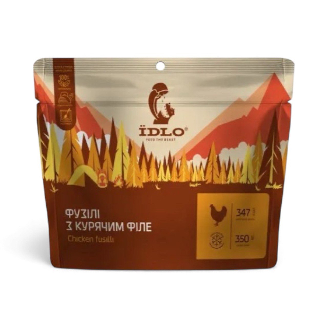 Фузіллі з курячим філе ЇDLO1 Фузіллі з курячим філе ЇDLO, 90 г (порція 350 г) - Зображення 1