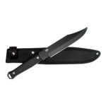 Армійський ніж ЧОРНОБАЙ Bowie зі сталі 1.4116 з нейлоновим чохлом MOLLE