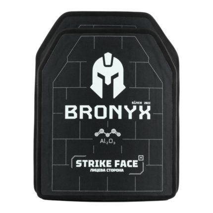 Керамічна бронеплита BRONYX Al2O3 для бронежилетів з позначенням Strike Face