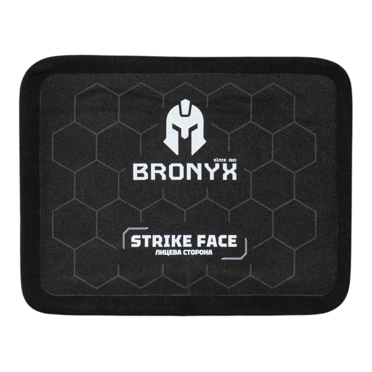 Бронеплита BRONYX бокового захисту спереду Бронеплита BRONYX бокового захисту 3 класу 21,5×16 см вигляд спереду