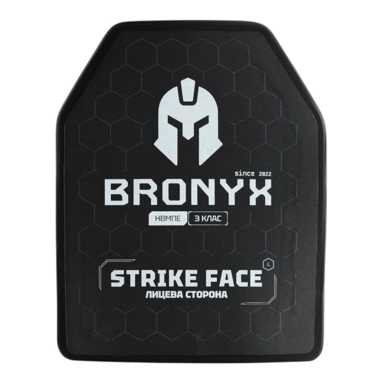 Бронеплита BRONYX BRO-AP3-L-B спереду Бронеплита BRONYX BRO-AP3-L-B 3 класу, вигляд спереду