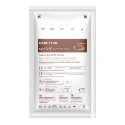 Рукавички хірургічні стерильні латексні неопудрені Mercator Comfort 1 пара в індивідуальній упаковці