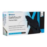 Рукавички нітрилові неопудрені нестерильні Medicom SafeTouch Premium Black 5 г чорні 100 шт в упаковці
