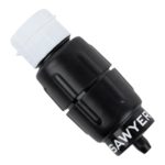 Фільтр для води Sawyer Micro Squeeze чорного кольору на білому фоні