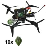 Сіткомет Пташка для FPV — картридж із сіткою та металеві напрямні, вертикальний вигляд