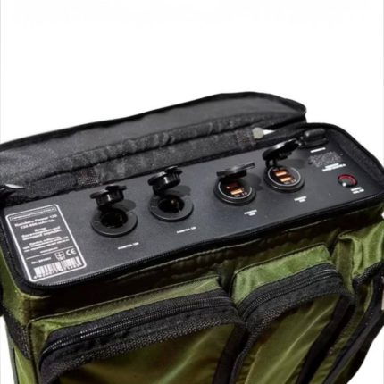 Панель роз'ємів зарядної станції Bandera Power 125: 2 розетки 12В, USB QC 3.0, індикатор заряду